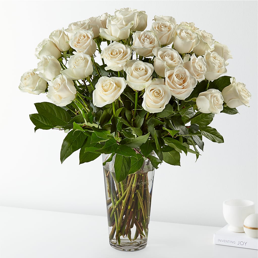 Long Stem White Rose Bouquet – KILBY'S FLORIST, Kannapolis NC
