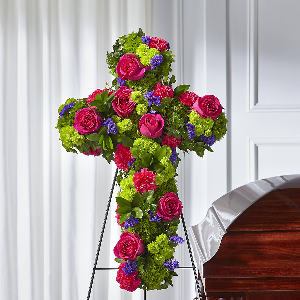 Tribute Rose Floral Cross – KILBY'S FLORIST, Kannapolis NC