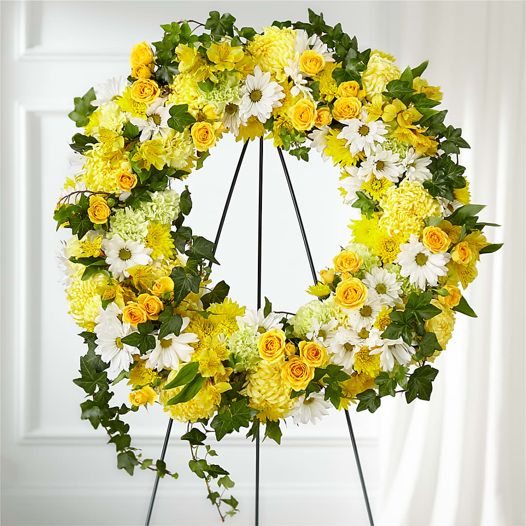 Golden Remembrance Wreath – KILBY'S FLORIST, Kannapolis NC