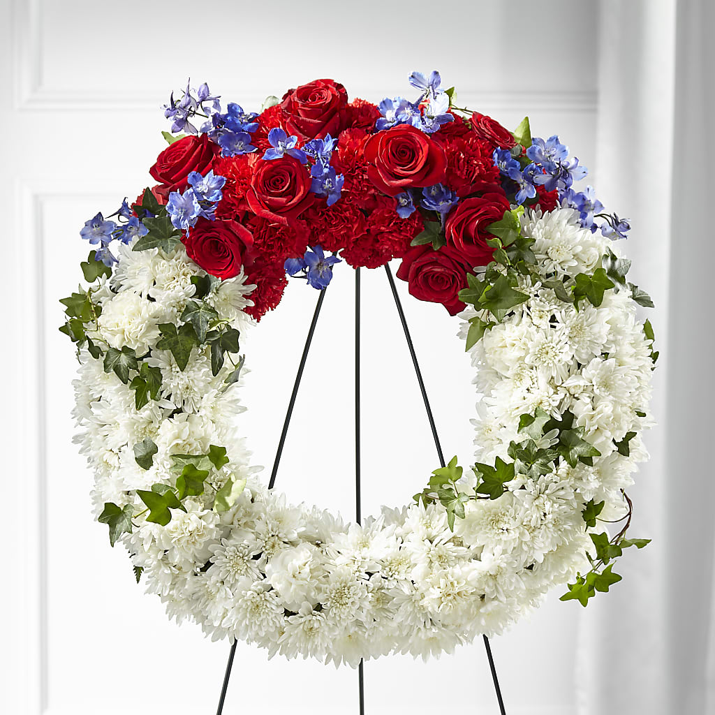Patriotic Passion Wreath – KILBY'S FLORIST, Kannapolis NC