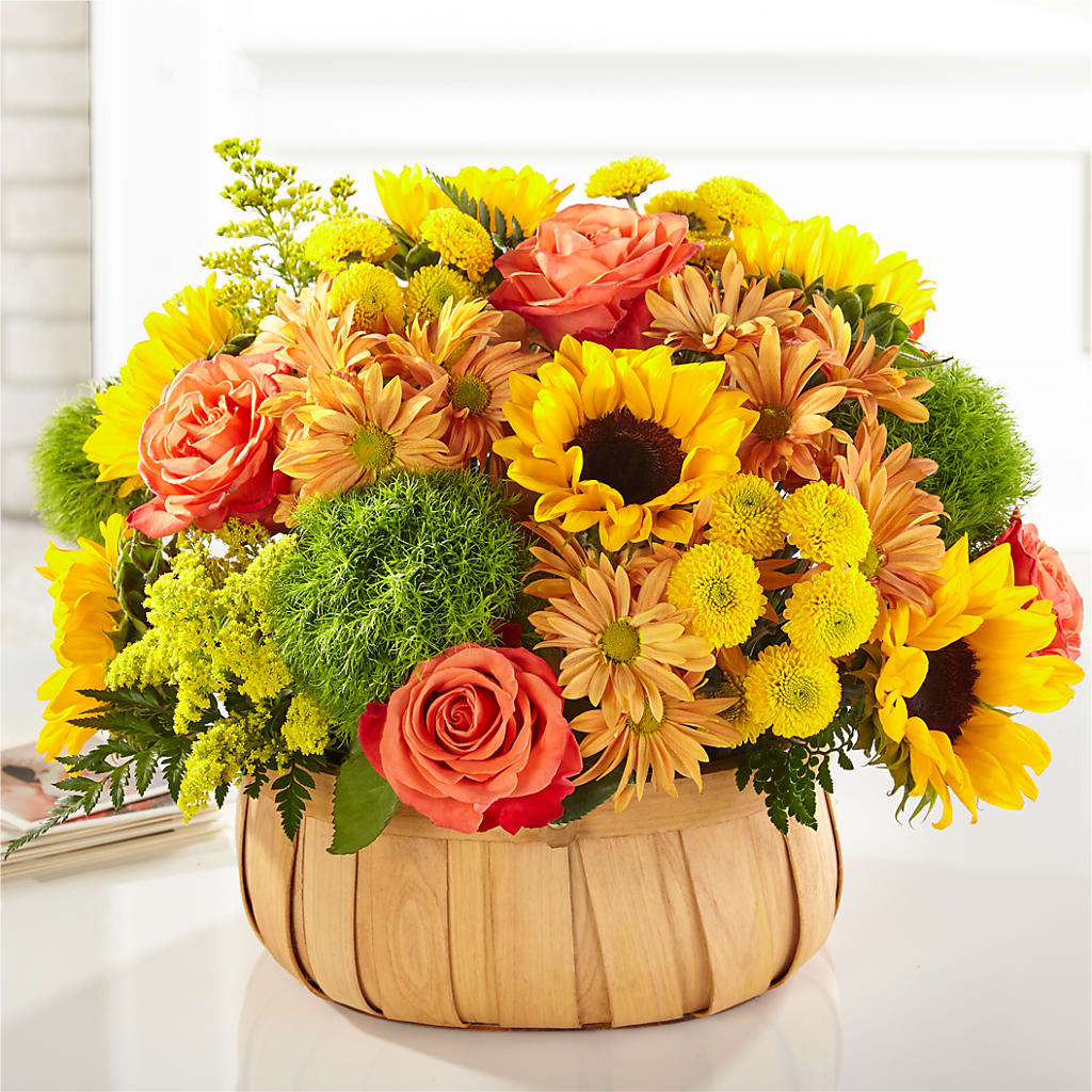 Harvest Sunflower Basket – KILBY'S FLORIST, Kannapolis NC