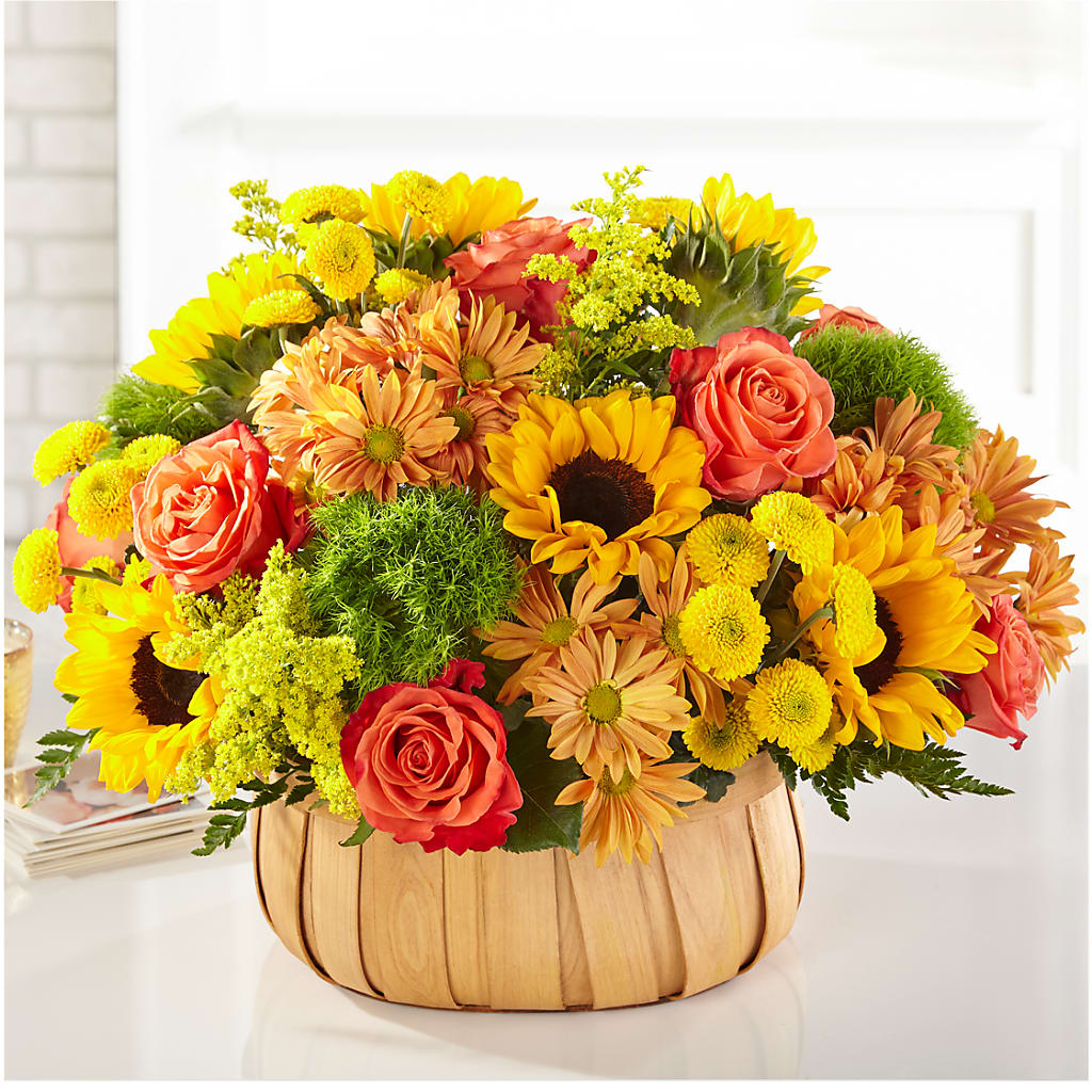Harvest Sunflower Basket – KILBY'S FLORIST, Kannapolis NC