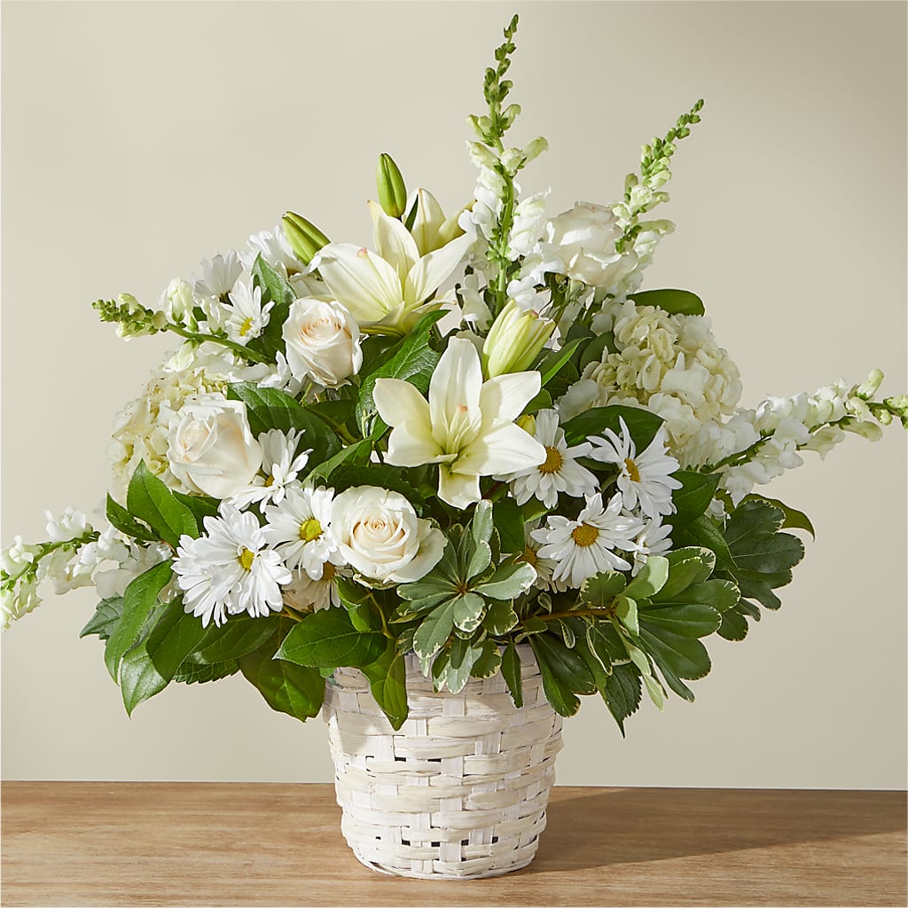 Ivory Elegance Floral Basket – KILBY'S FLORIST, Kannapolis NC