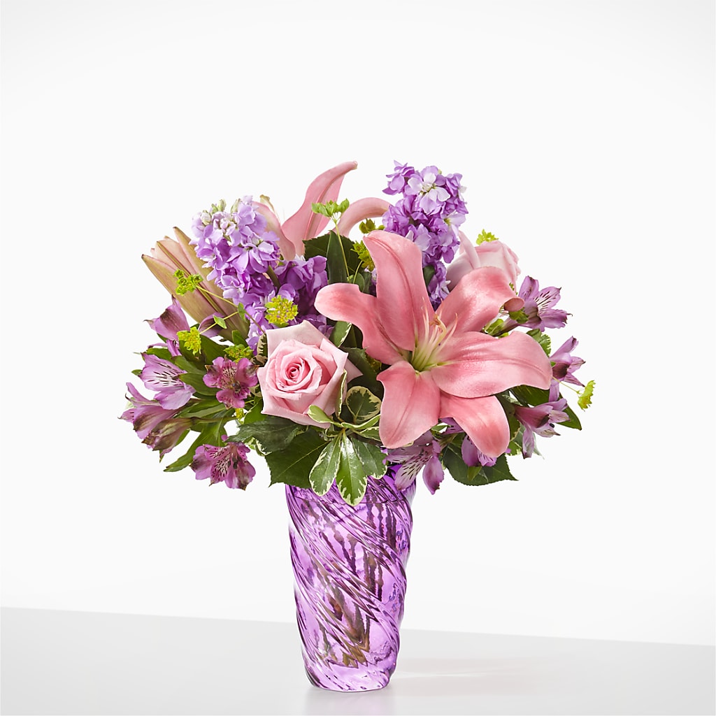 Precious Petals Bouquet with Luxe Swirl Vase – KILBY'S FLORIST, Kannapolis NC