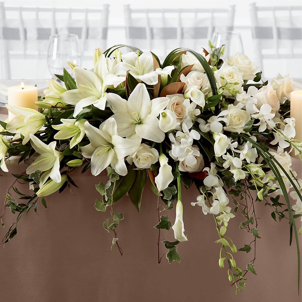 White Linen Arrangement – KILBY'S FLORIST, Kannapolis NC