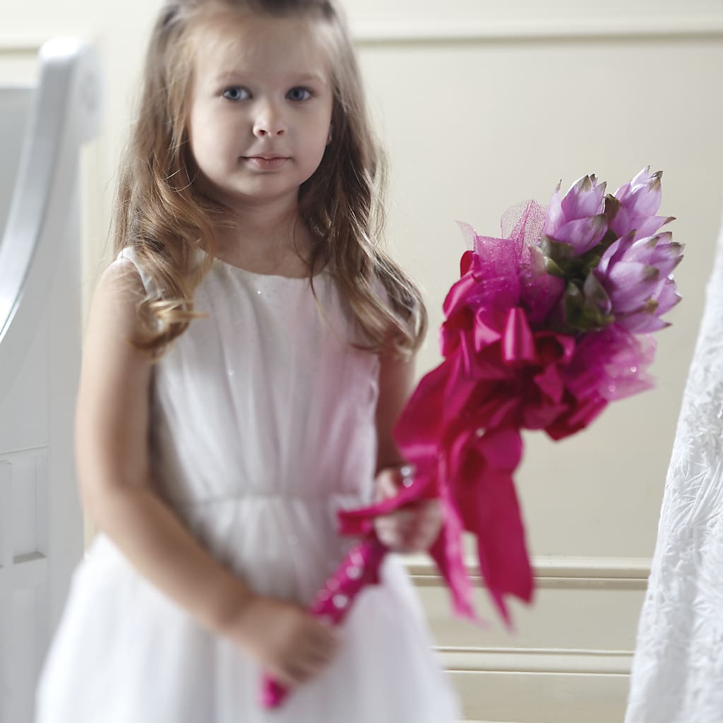 Sparkle Pink Flower Girl Bouquet – KILBY'S FLORIST, Kannapolis NC