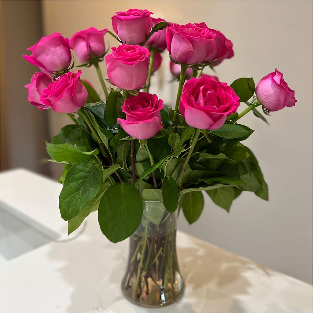 Long Stem Pink Rose Bouquet – KILBY'S FLORIST, Kannapolis NC