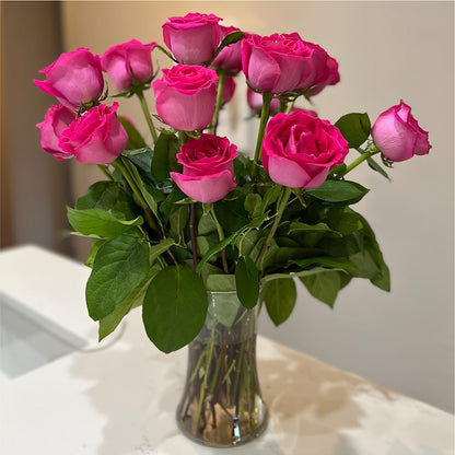 Long Stem Pink Rose Bouquet – KILBY'S FLORIST, Kannapolis NC