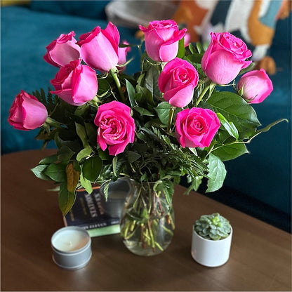 Long Stem Pink Rose Bouquet – KILBY'S FLORIST, Kannapolis NC