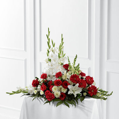 Crimson & White Arrangement – KILBY'S FLORIST, Kannapolis NC