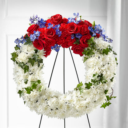 Patriotic Passion Wreath – KILBY'S FLORIST, Kannapolis NC