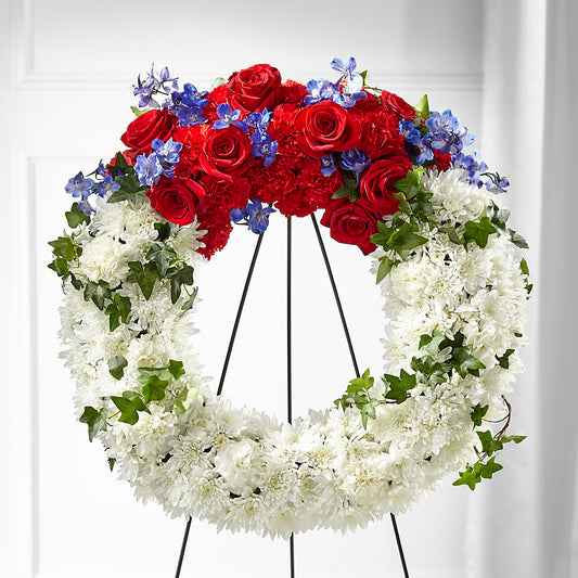 Patriotic Passion Wreath – KILBY'S FLORIST, Kannapolis NC
