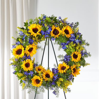Bright Rays Wreath – KILBY'S FLORIST, Kannapolis NC