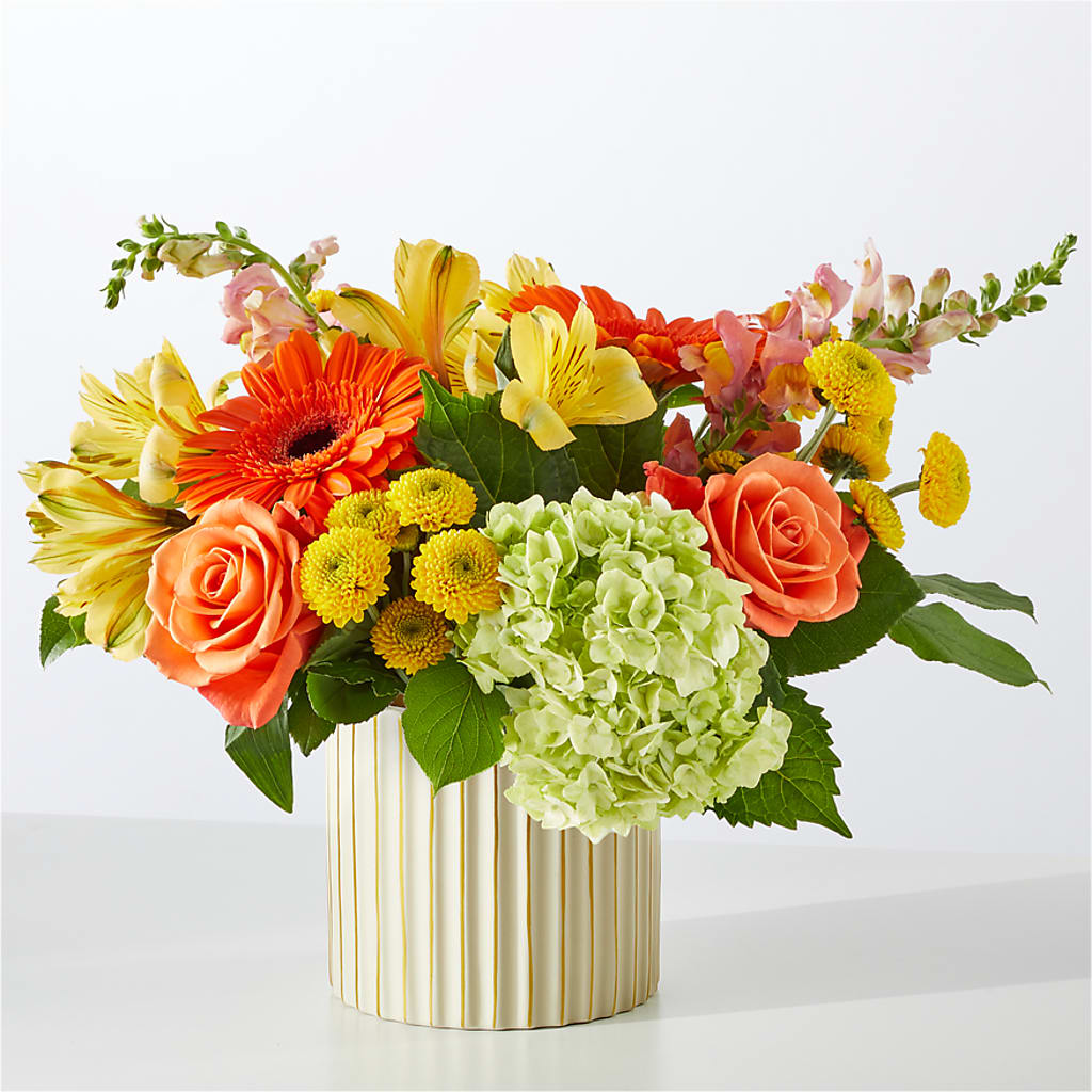 Autumn Sunshine Bouquet with Ivory Vase – KILBY'S FLORIST, Kannapolis NC