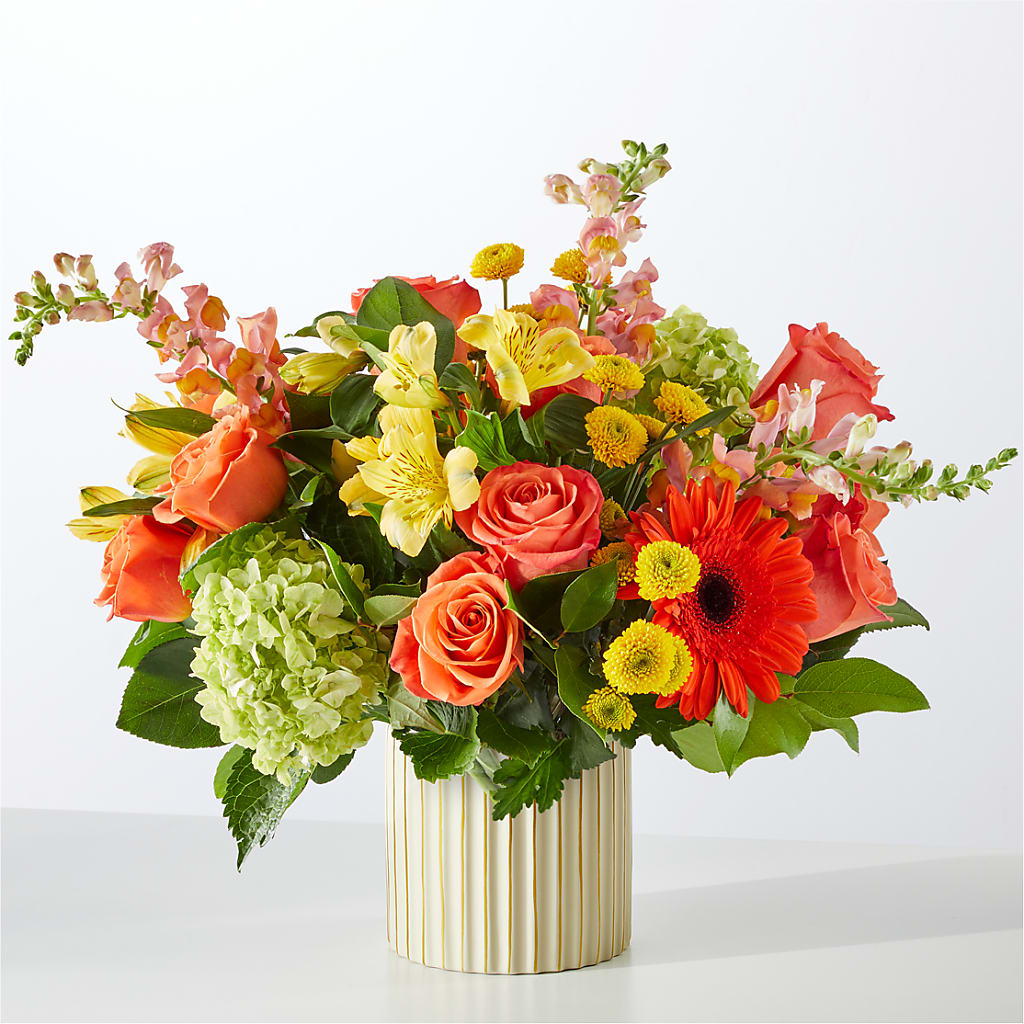 Autumn Sunshine Bouquet with Ivory Vase – KILBY'S FLORIST, Kannapolis NC