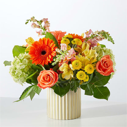 Autumn Sunshine Bouquet with Ivory Vase – KILBY'S FLORIST, Kannapolis NC