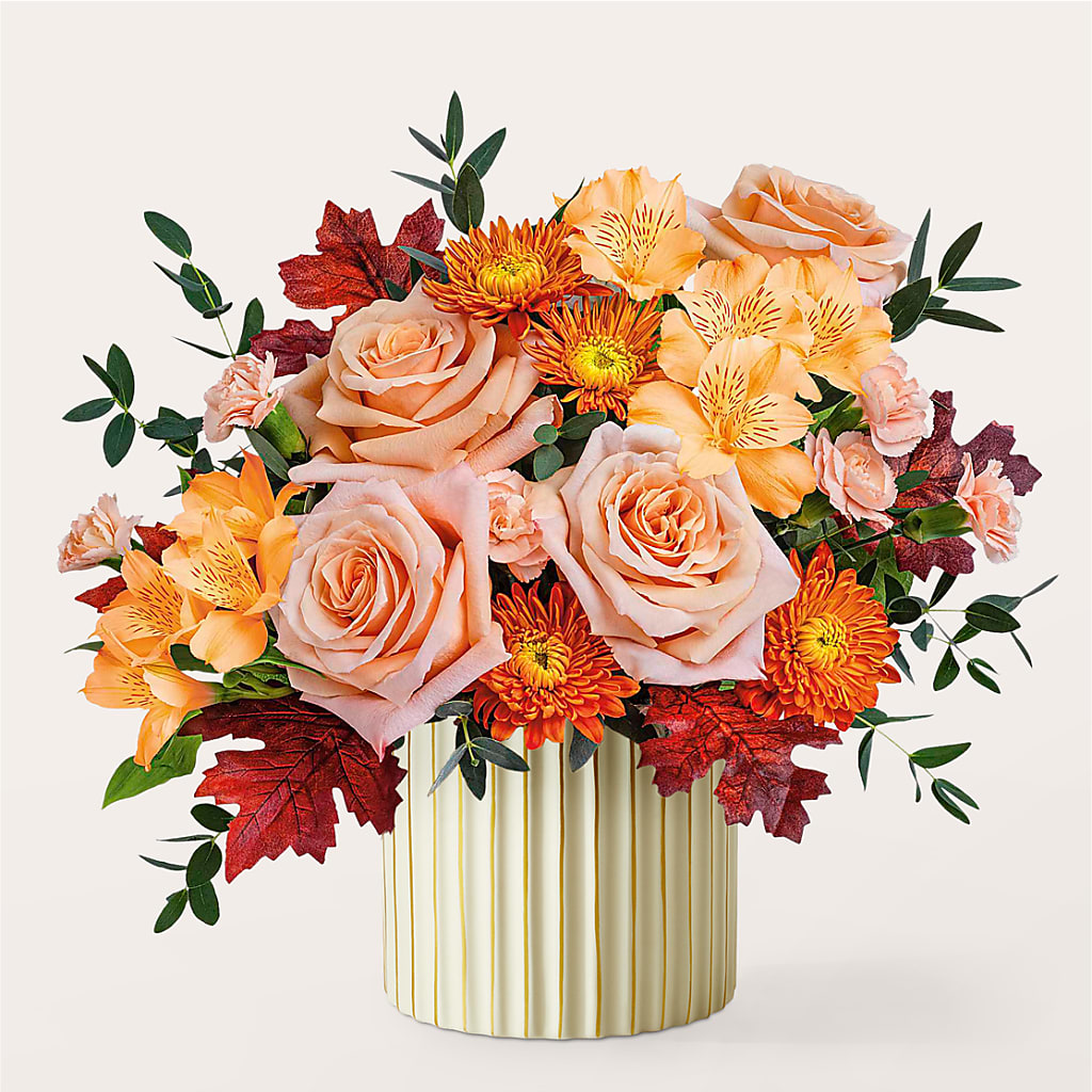 Spiced Latte Bouquet with Ivory Vase – KILBY'S FLORIST, Kannapolis NC