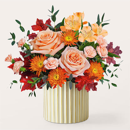 Spiced Latte Bouquet with Ivory Vase – KILBY'S FLORIST, Kannapolis NC
