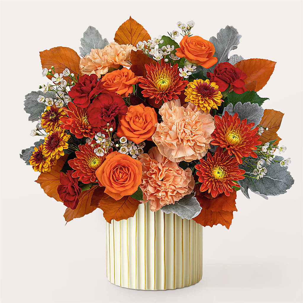 Merlot Bouquet with Ivory Vase – KILBY'S FLORIST, Kannapolis NC