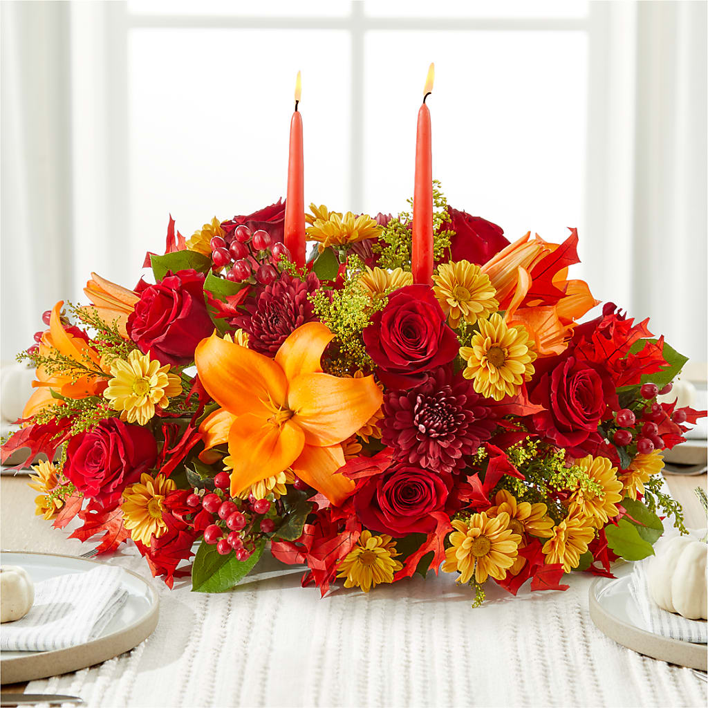Autumn's Embrace Centerpiece – KILBY'S FLORIST, Kannapolis NC
