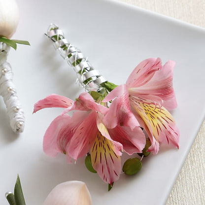 Pink Peruvian Lily Boutonniere – KILBY'S FLORIST, Kannapolis NC