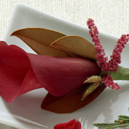 Red Calla Boutonniere – KILBY'S FLORIST, Kannapolis NC